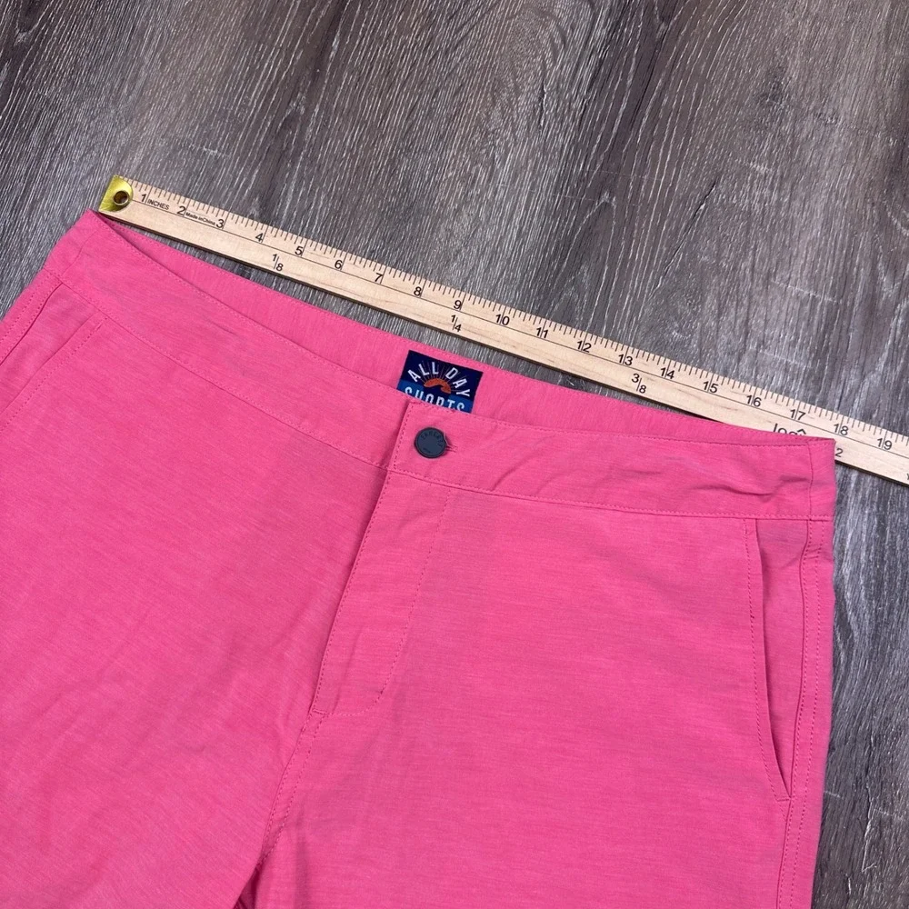 Faherty All Day Shorts Mens 35 Pink Hybrid Board Shorts Swim Trunks Quick Dry